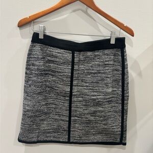 Ann Taylor Black and Gray Mini Skirt